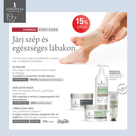 Afrodita FOOT CARE Lábbalzsam 15 % UREA